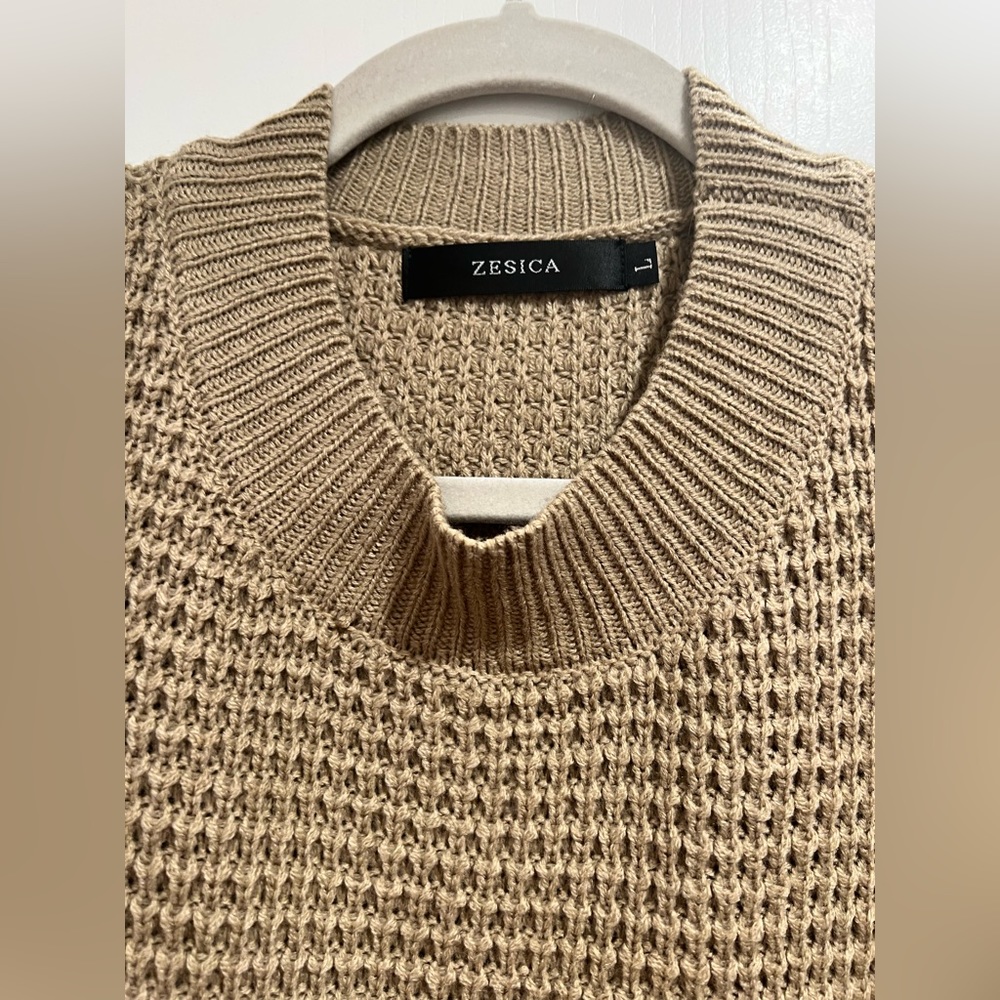 Tan Sweater Dress - Picture 2 of 2